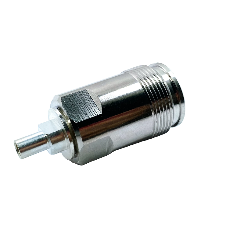 Mini DIN 4.3-10 L20 Male Plug to 4.3/10 Female Jack 90 Degrees Rf Coaxial Connectors Coax Converter Adaptor Adapter
