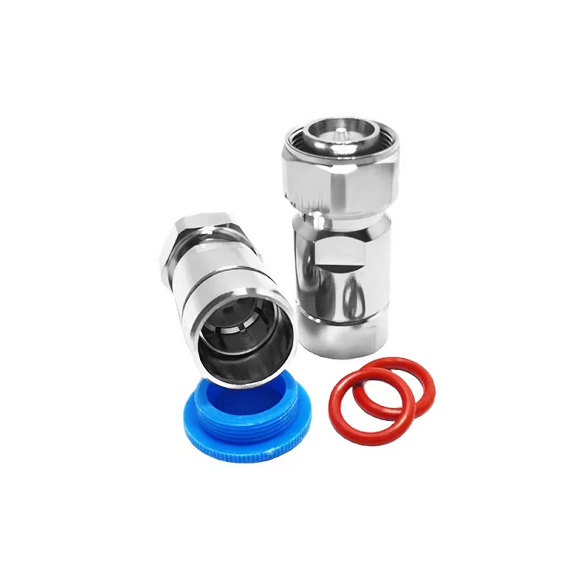 Mini DIN 4.3-10 L20 Male Plug to 4.3/10 Female Jack 90 Degrees Rf Coaxial Connectors Coax Converter Adaptor Adapter