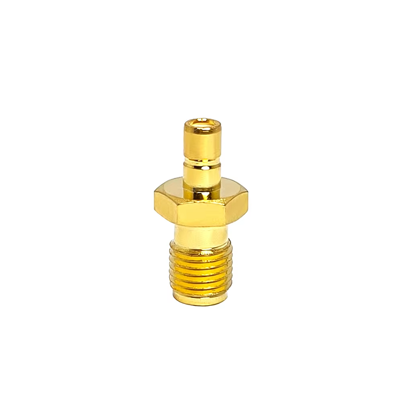 RF Coaxial SMB female Panel Mount 4 Hole Flange Connector Gold-Plated