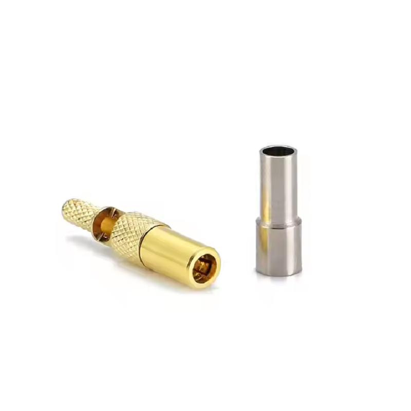 SMC/SSMA/SSMB/SSMC Series: RP‑SMA Male Elbow Clamp for WDFR400/RG8 RF Coax Cable