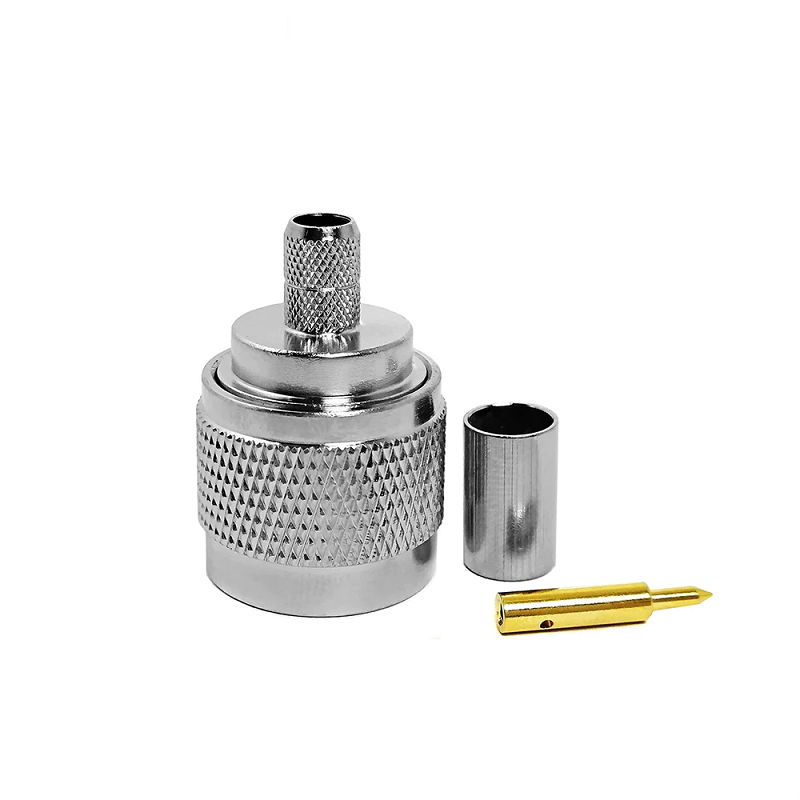 Brass N Connector Female Jack Crimp Straight RF Connector for WTR200 rg58 Coaxial Cable