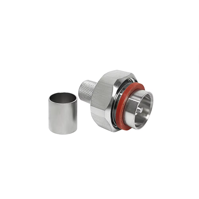 50ohm Test Level Rf Coaxial Cable Flange Connector 7/16 DIN Male Plug L29 Din Plug 4 Holes Panel Mount Connectors