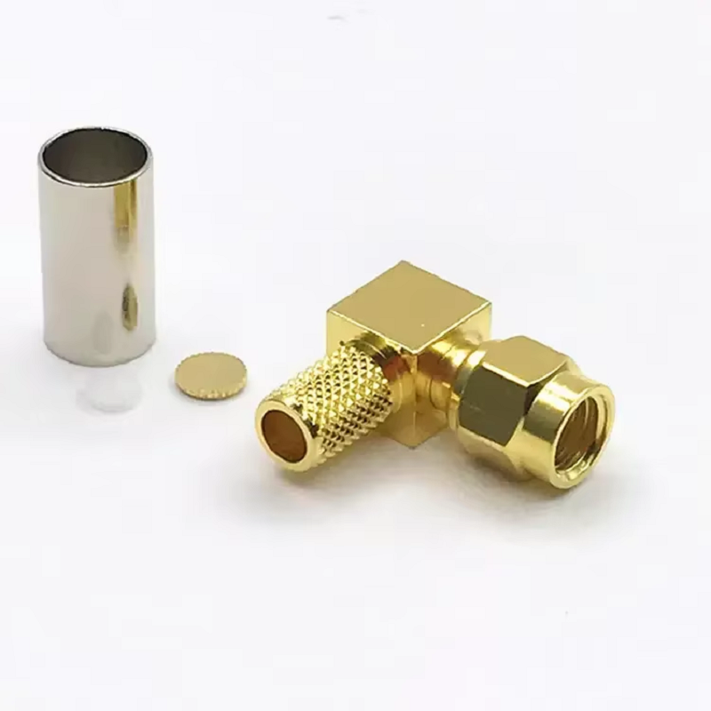 Gold‑Plated SMC Female to SMA Female RF Coax Adapter, RoHS