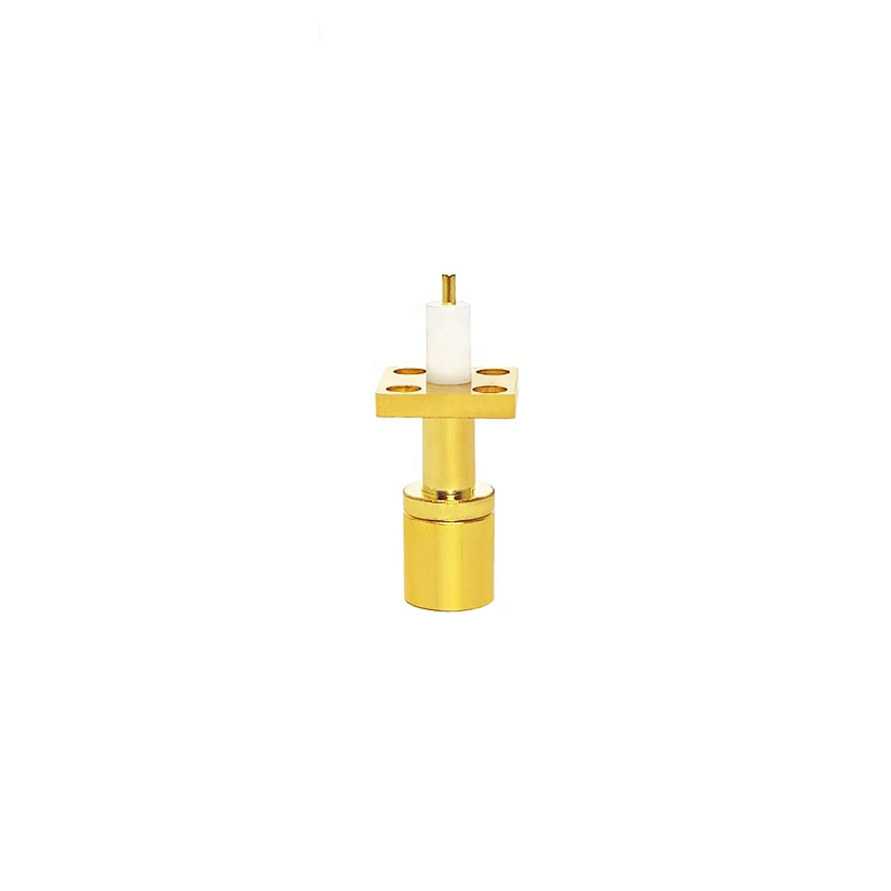 Gold Plated SMB Jack Bulkhead Right Angle RF Connector PCB 4 Mount