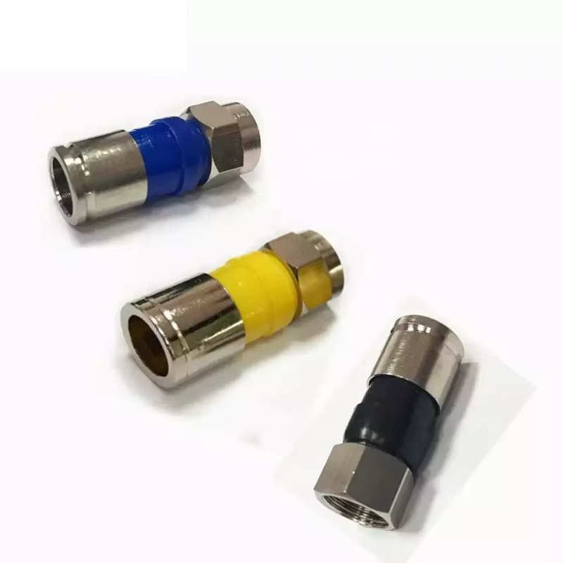 RF Connector 75 Ohm F-Type Compress Male Plug for RG-6