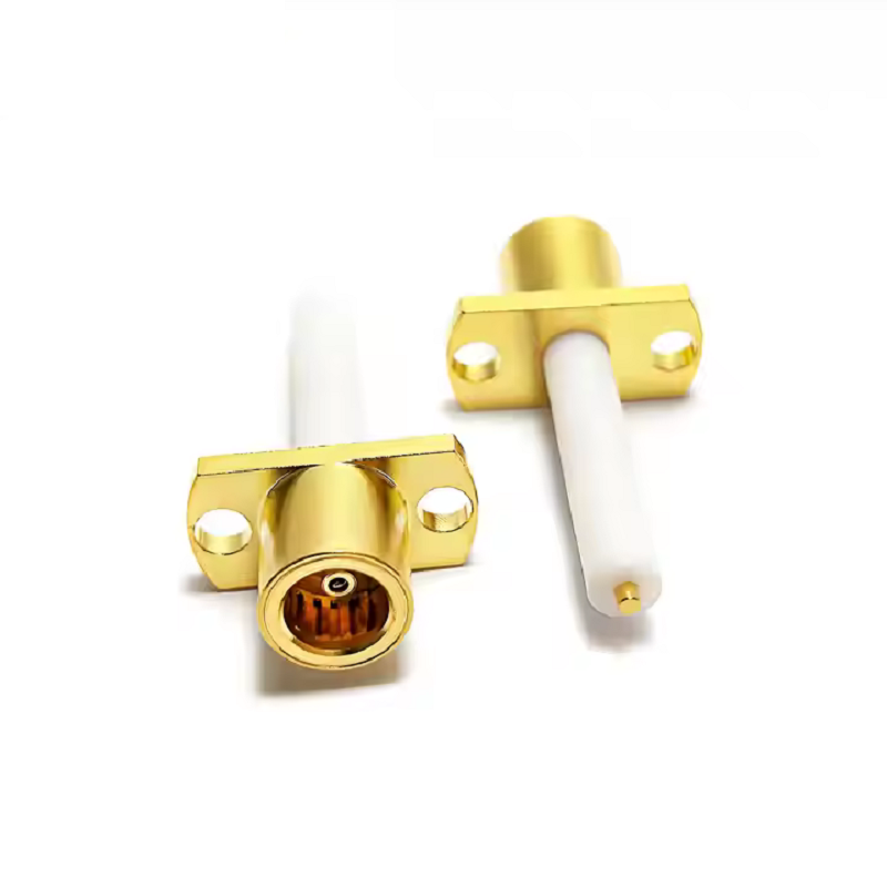 Flange BMA Connector Female Jack Flange 2 Holes Panel Mount Straight RF Connector