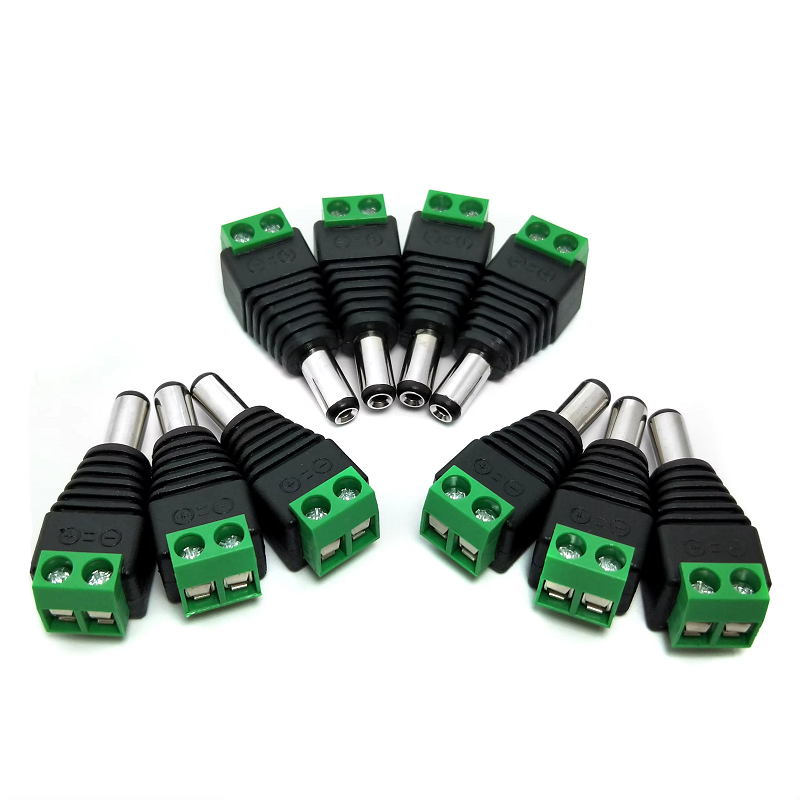 5.5*2.1mm Male DC Connector / DC Jack Adapter/ Dc Power Jack Plug Adapter Bulk RF Male Female Socket Nakamichi Banana Male Jack