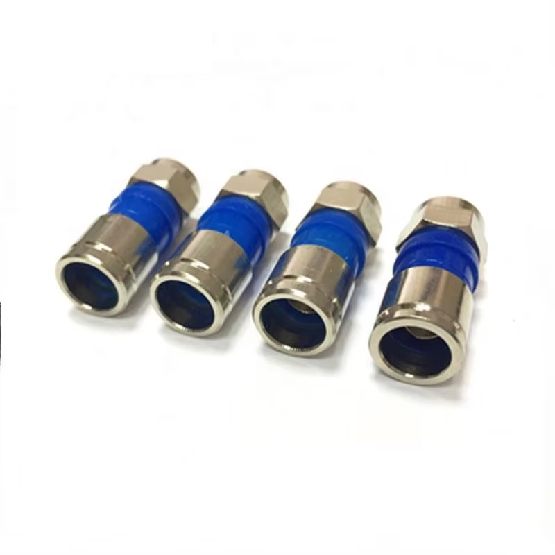 RF Connector 75 Ohm F-Type Compress Male Plug for RG-6