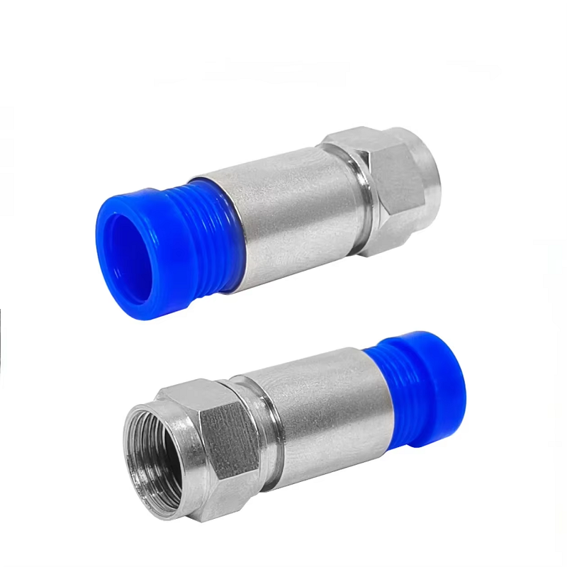 RF Connector 75 Ohm F-Type Compress Male Plug for RG-6