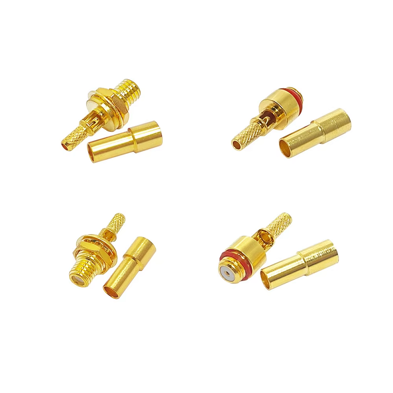 Gold Plated 10-32 M5 Male Plug Microdot Connector Crimp for RG316 RG174 Coaxila Cable