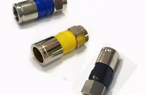 RF Connector 75 Ohm F-Type Compress Male Plug for RG-6