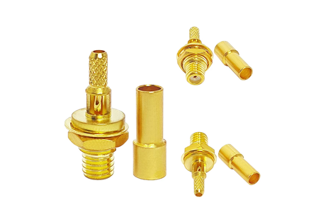Gold Plated 10-32 M5 Male Plug Microdot Connector Crimp for RG316 RG174 Coaxila Cable