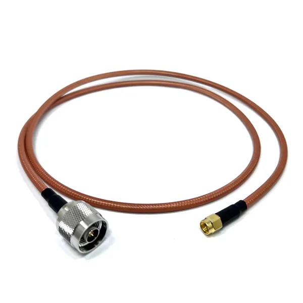 Directly N Male to Sma Plug Length Rg142 Jumper Cable Double Silver Plated Copper Braid Assembly Pigtail