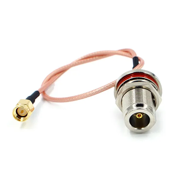 50Ohm N Type Female Jack Panel Mount Chassis Bulkhead Panel Mount to SMA Male Plug RF RG316 Pigtail Extension Cable