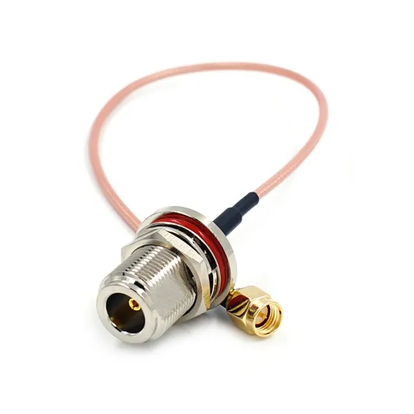 50Ohm N Type Female Jack Panel Mount Chassis Bulkhead Panel Mount to SMA Male Plug RF RG316 Pigtail Extension Cable