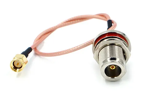 50Ohm N Type Female Jack Panel Mount Chassis Bulkhead Panel Mount to SMA Male Plug RF RG316 Pigtail Extension Cable