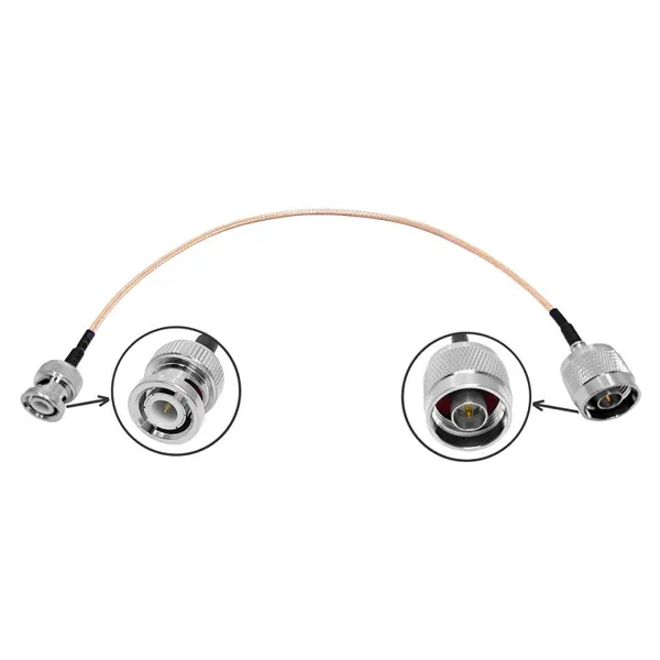 BNC Male Plug to N Type Male Plug Connectors for RG316 RG-316 RF Pigtail Antenna Extension Cable Assembly