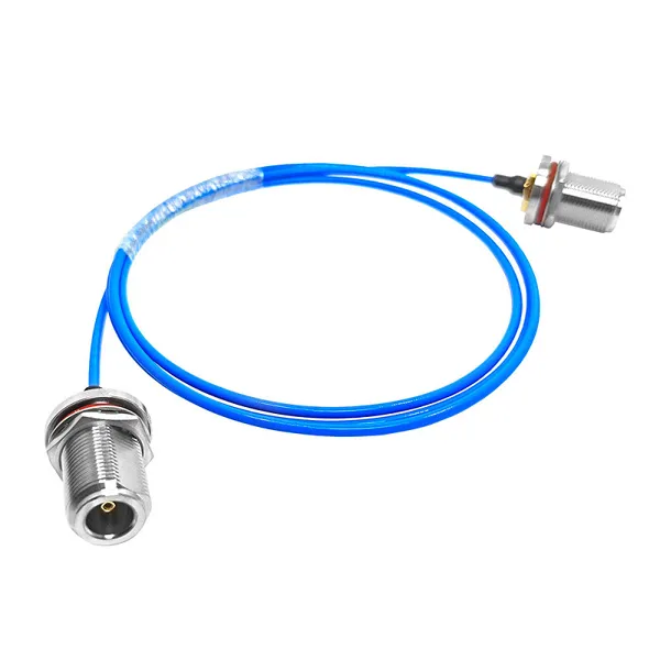 IP68 N Type Female Bulkhead to N Type Female Bulkhead Connector for RG405 086 RF Pigtail Jumper Extension Cable