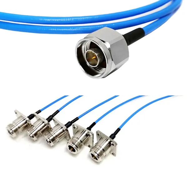 N Female Jack Panel Flange to n Male Plug Rg402 Jumper Cable Assembly in Stock ROHS in Stock 30cm