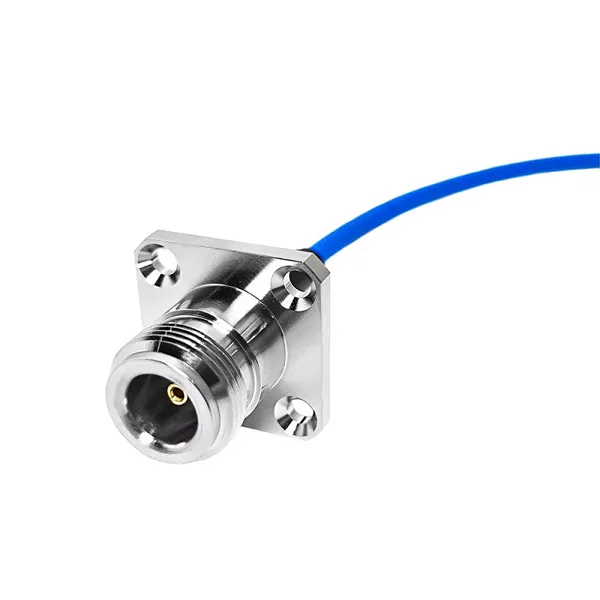 N Type Female Jack Flange Panel Mount to N Type Male Plug 0.141-inch 0.141 RF Pigtail 30cm Cable Assembly