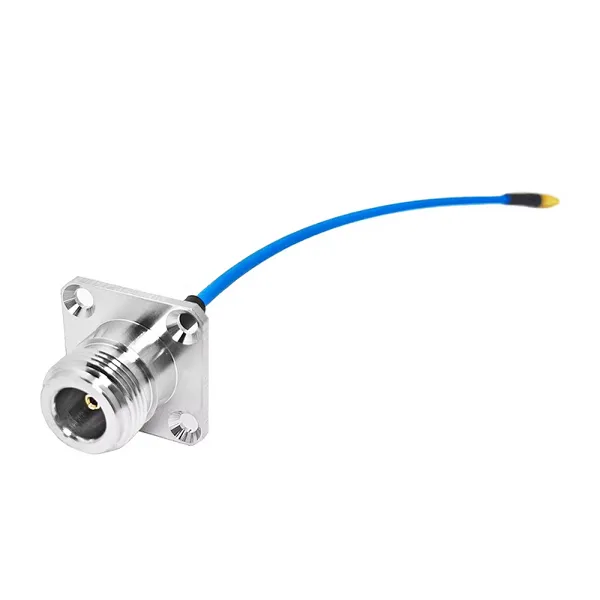 N Type Female Jack Flange to MMCX Male LOW LOSS RG405 RG-405 RF Pigtail Jumper Extension Cable Assembly