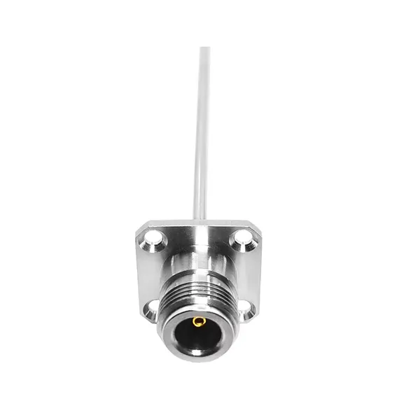 N Type Female Jack Panel Flange Mount to N Type Male Plug RG402 Semi-rigid Cable Assembly in Stock 30cm