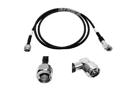 N Type Male Plug to N Type Male Plug 90 Degrees Right Angle 14 Superflex Low Pim FSJ1-50A Feeder Coaxial Cable