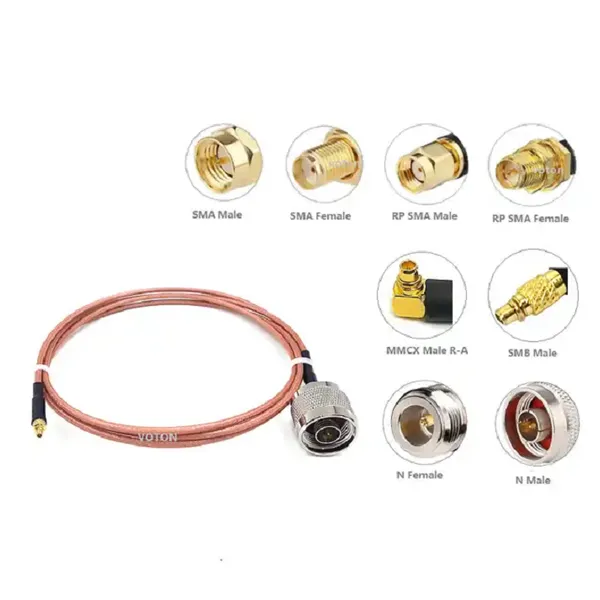 N UHF Sma Bnc Tnc QMA DIN Female Male SMB Rg316 Rg174 Rg223 Rg58 BJR240 BJR400 12 Jumper Cable Assembly