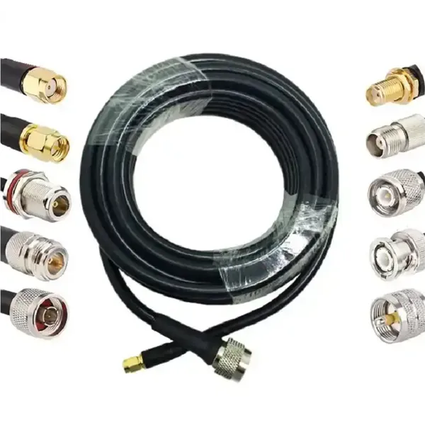 N UHF Sma Bnc Tnc QMA DIN Female Male SMB Rg316 Rg174 Rg223 Rg58 BJR240 BJR400 12 Jumper Cable Assembly