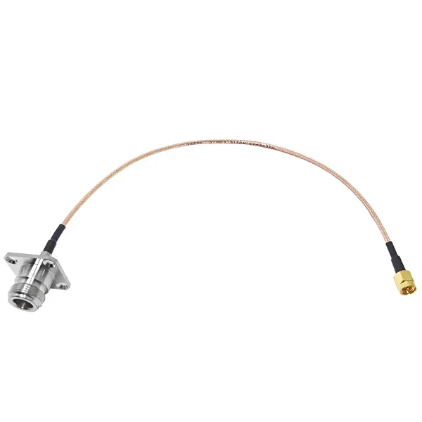 SMA Male Plug to N Type Female Jack Flange 4-hole Panel Mount for RG316 RG-316 RF Pigtail Extension Cable Assembly