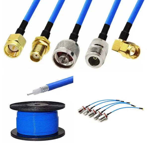 SMA Male Plug to N Female Rg402 Rg141 SS405 Rg405 Rf 18G Jumper Cable Assembly Silver Plated Copper Braid 30cm