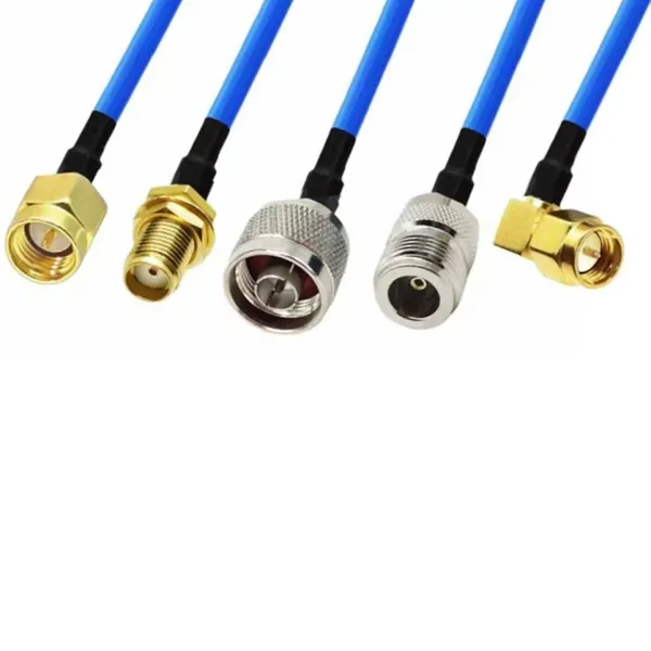 SMA Male Plug to N Female Rg402 Rg141 SS405 Rg405 Rf 18G Jumper Cable Assembly Silver Plated Copper Braid 30cm
