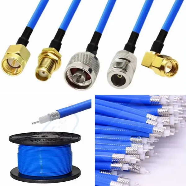 SMA Male Plug to N Female Rg402 Rg141 SS405 Rg405 RG-405 Rf 18G Jumper Cable Assembly Silver Plated Copper Braid