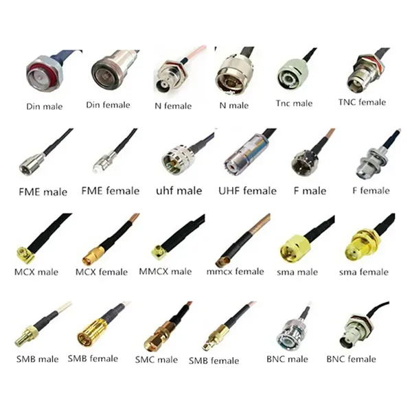SMA Male Plug to N Female Rg402 Rg141 SS405 Rg405 RG-405 Rf 18G Jumper Cable Assembly Silver Plated Copper Braid