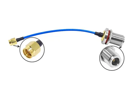 SMA Male to N Jack Bulkhead Waterproof for 086 Rg405 Semi-soft Rf Connector Coax Jumper Cable Assembly 30cm
