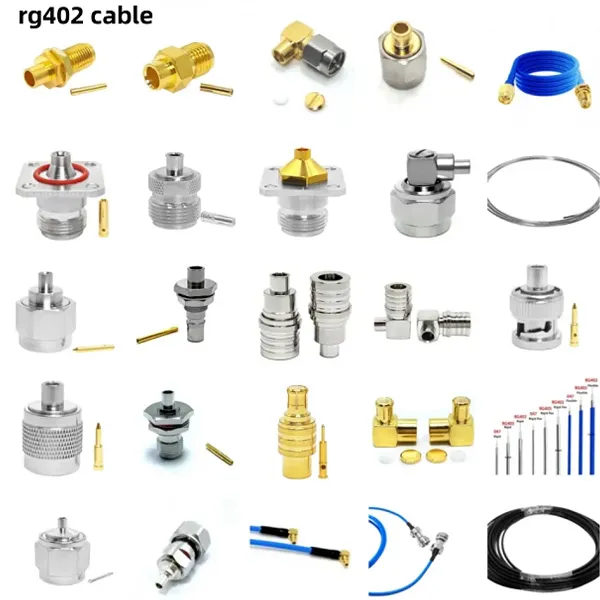 SMA N Type QMA BNC TNC 4.3-10 MCX MMCX SMB Male Plug Female Flange Jack Panel Mount for RG402 Rf Pigtail Cable Assembly