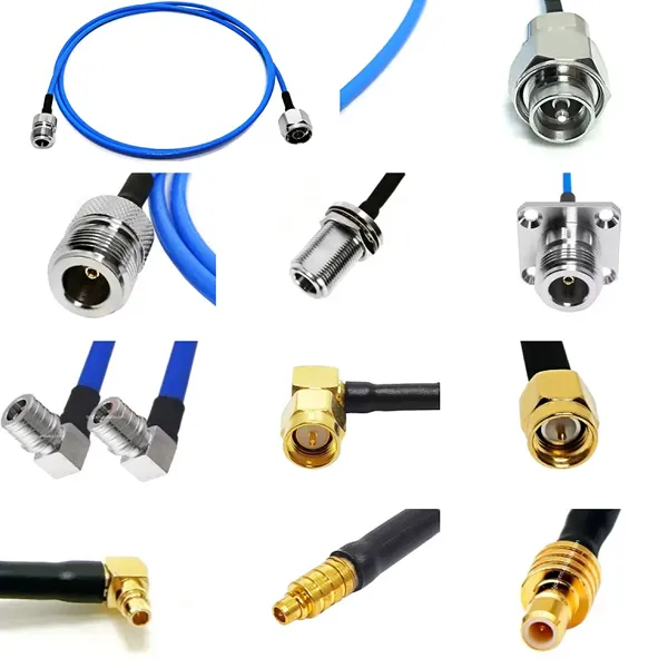 SMA N Type QMA BNC TNC 4.3-10 MCX MMCX SMB Male Plug Female Flange Jack Panel Mount for RG402 Rf Pigtail Cable Assembly