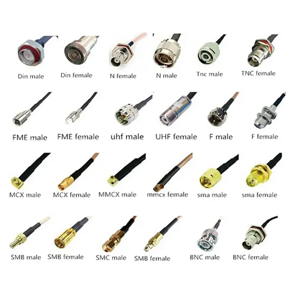 SMA N Type QMA BNC TNC 4.3-10 MCX MMCX SMB Male Plug Female Flange Jack Panel Mount for RG402 Rf Pigtail Cable Assembly