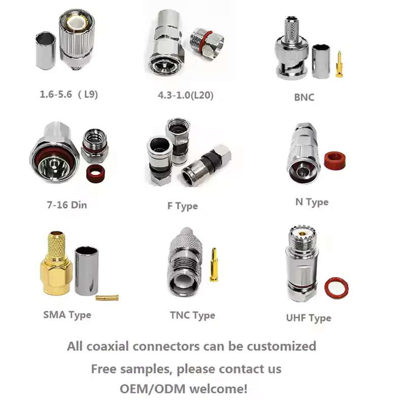 RF Coaxial Connector Adapter Kit SMA SMB N BNC TNC F 7/16 DIN 4.3/10 UHF RF Adapter Kit Male Female