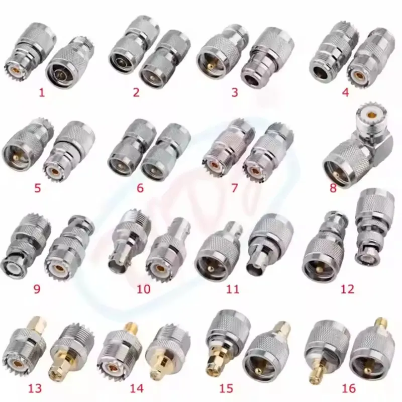 Adaptor N Type TNC SMA SMB SMC BNC 7/16 Mini Din 4.3-10 Female Male F RCA UHF FME QMA RF Coax Coaxial Connector Adapter