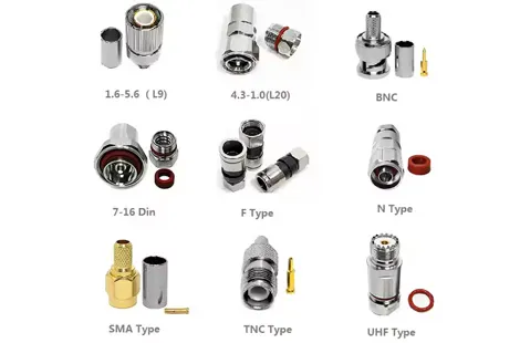 RF Coaxial Connector Adapter Kit SMA SMB N BNC TNC F 7/16 DIN 4.3/10 UHF RF Adapter Kit Male Female