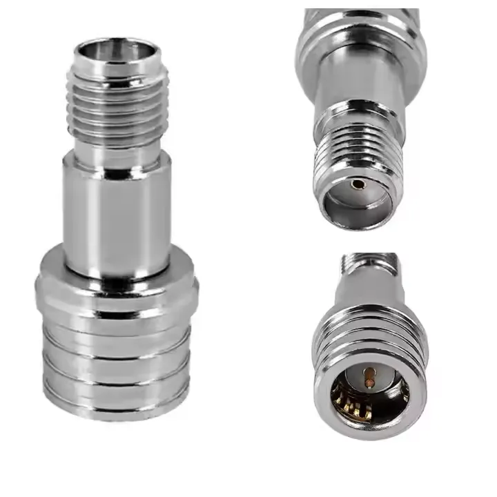 RF Connector QMA Male Plug to SMA Female Jack Crimp Connectors Coax Coaxial Adaptor Adapter in Stock