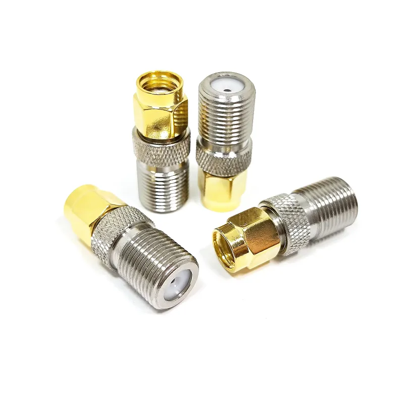 RF Application Adapter Type Rp Sma Reverse Polarity SMA Male Plug to F Female Jack Straight Coaxial Connector