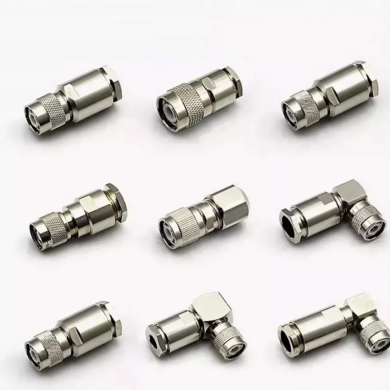 N Type BNC TNC SMA QMA MCX UHF MMCX 7/16 DIN 4.3-10 FME Male Plug Female Jack 90 Degree Crimp RF Coax Connector Adapter