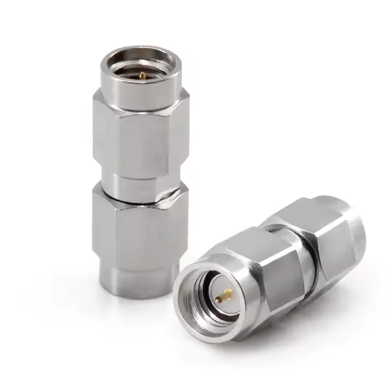 Stainless Steel SSMA Male Connector To SSMA Male Connector Adapter For Communications