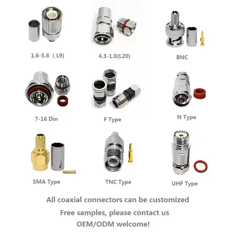 RF Coaxial Connector Adapter Kit SMA SMB N BNC TNC F 7/16 DIN 4.3/10 UHF RF Adapter Kit Male Female