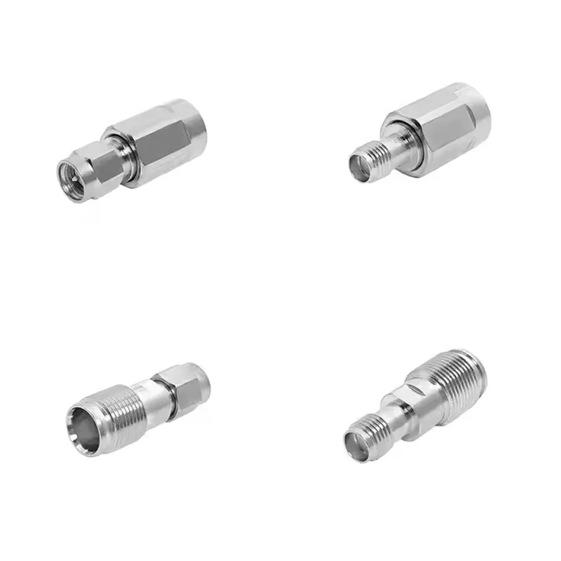 RF Nex10 Plug to SMA/ Nex10/4.3-10 Plug Coax Coaxial Straight Rf Adapter Brass Connector Adaptor