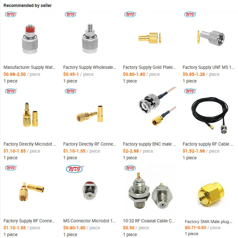 Gold-plated Rf Adapter Sma Female Jack to Mcx Male Plug Straight Shape Connector