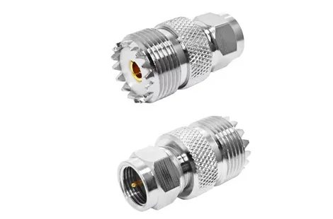Brass Material UHF Female SO239 Jack to F Male Plug RF Coax Coaxial Adapter Converter Connectors in Stock