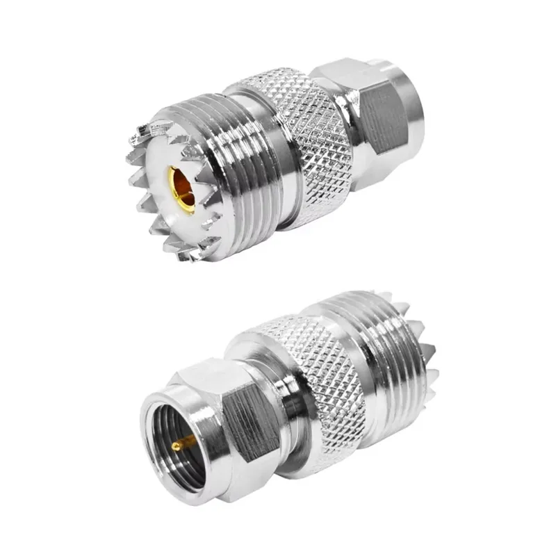 Brass Material UHF Female SO239 Jack to F Male Plug RF Coax Coaxial Adapter Converter Connectors in Stock